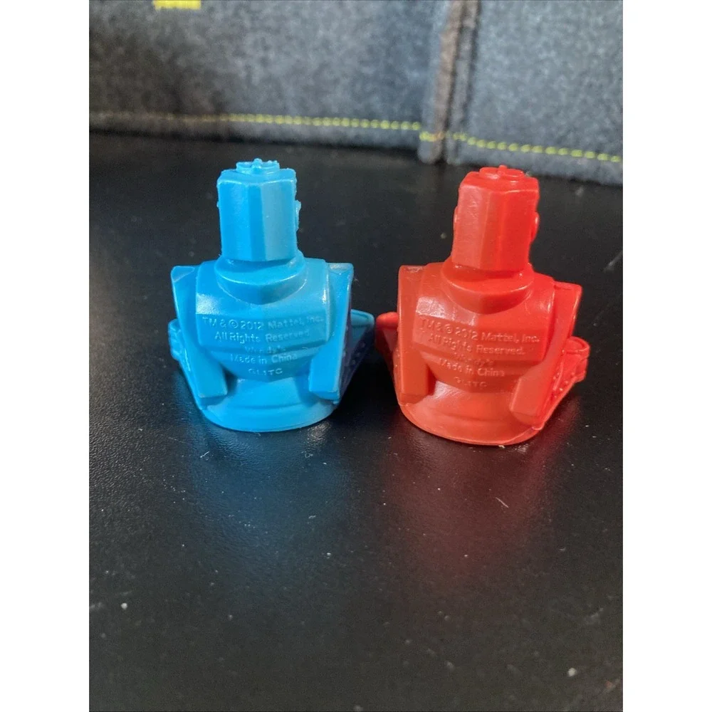 ROCK'EM SOCK'EM ROBOTS Thumb Wrestlers‎ Set of 2 Wendy's Kids Meal 2012 Red Blue